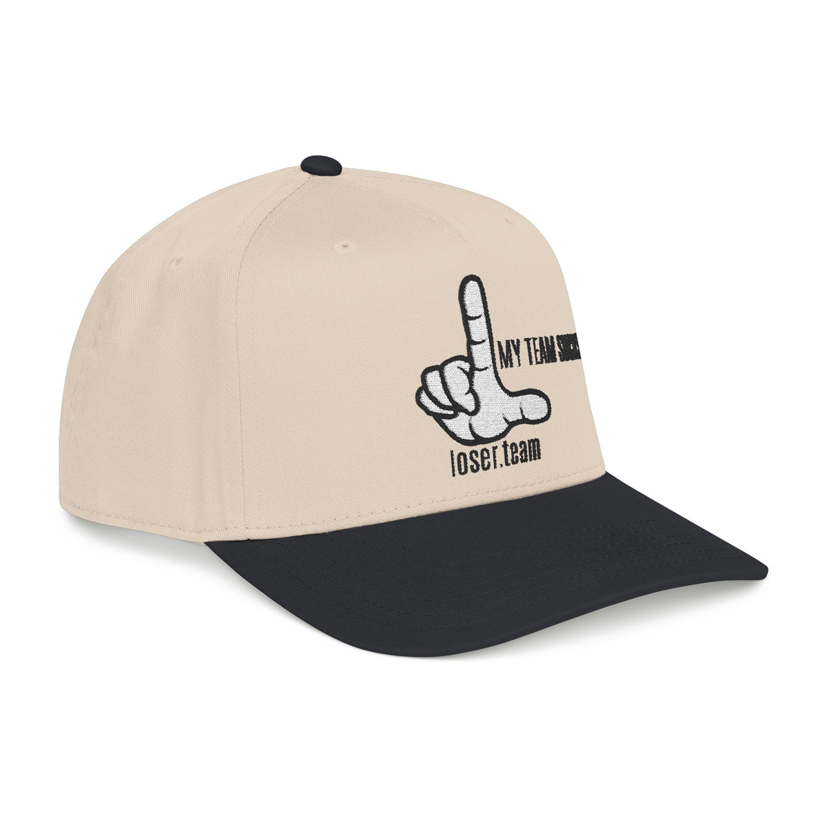 The Loser Hat — "MY TEAM SUCKS" Embroidered Cap for Any Bet, Any Sport